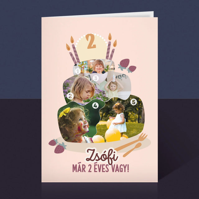 Alakzat Fotókból: Születésnapi Torta - Üdvözlőlap