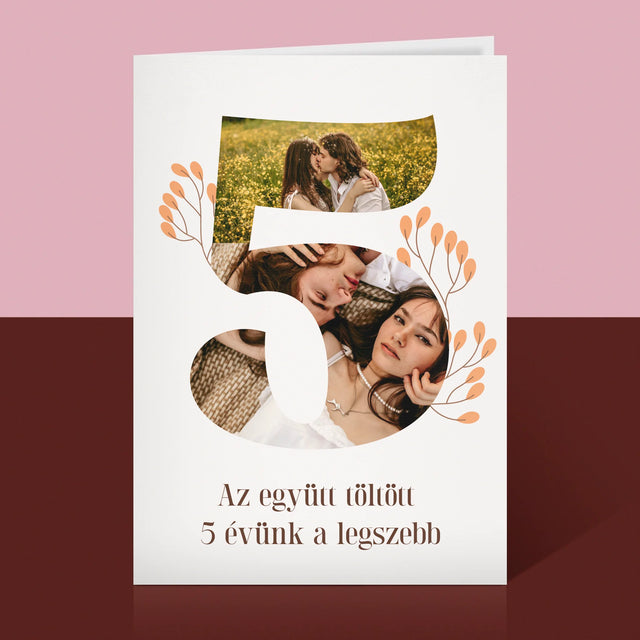 Fotókollázs: 5 Évforduló - Üdvözlőlap