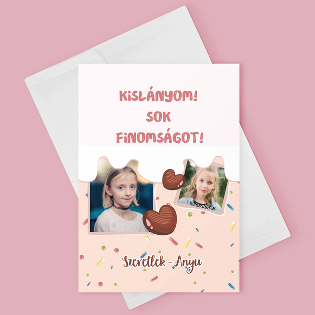 Fotókollázs: Sok Finomságot - Üdvözlőlap