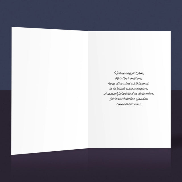 Fotókollázs: Keresztapa Felkérő - Üdvözlőlap