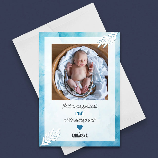 Fotókollázs: Keresztapa Felkérő - Üdvözlőlap