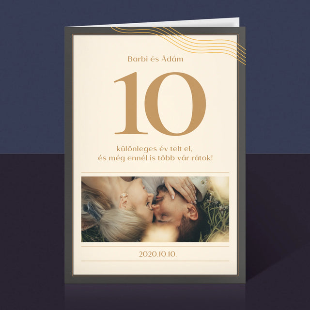 Fotó És Felirat: 10. Évforduló - Üdvözlőlap