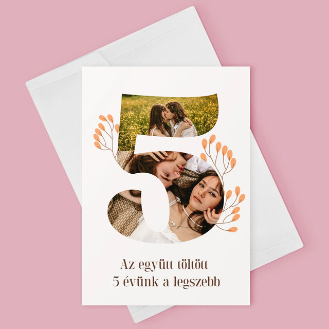 Fotókollázs: 5 Évforduló - Üdvözlőlap