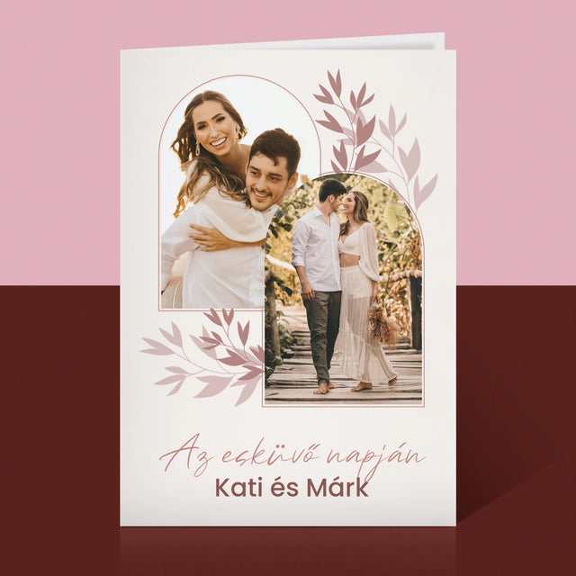 Fotókollázs: Az Esküvő Napján - Üdvözlőlap