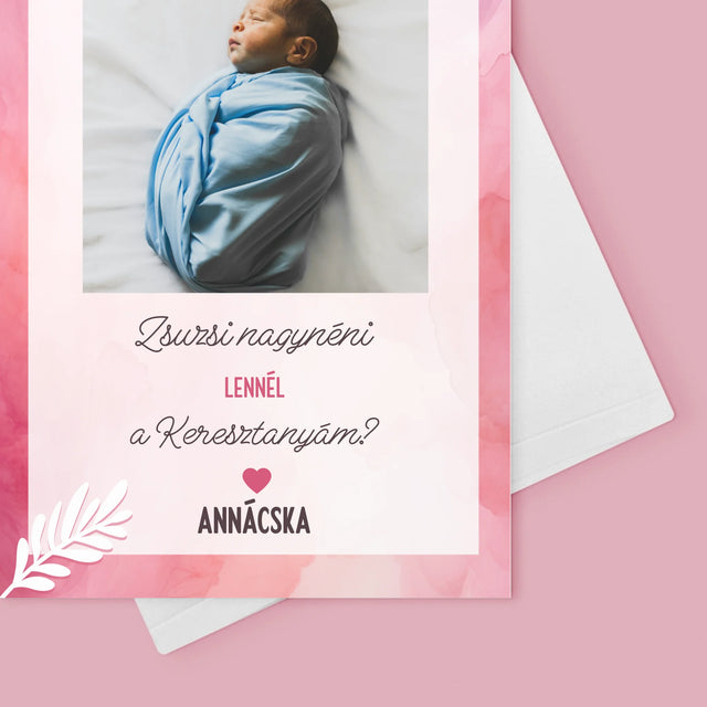 Fotókollázs: Keresztanya Felkérő - Üdvözlőlap