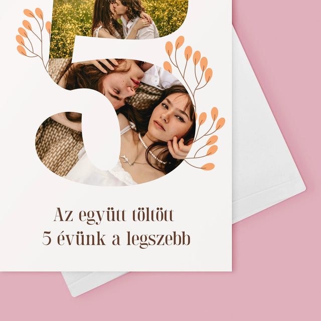Fotókollázs: 5 Évforduló - Üdvözlőlap