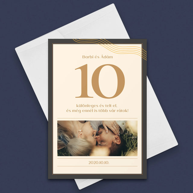 Fotó És Felirat: 10. Évforduló - Üdvözlőlap