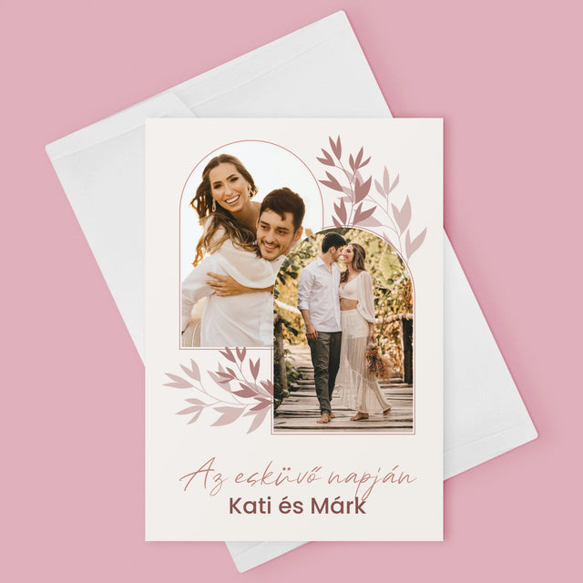 Fotókollázs: Az Esküvő Napján - Üdvözlőlap