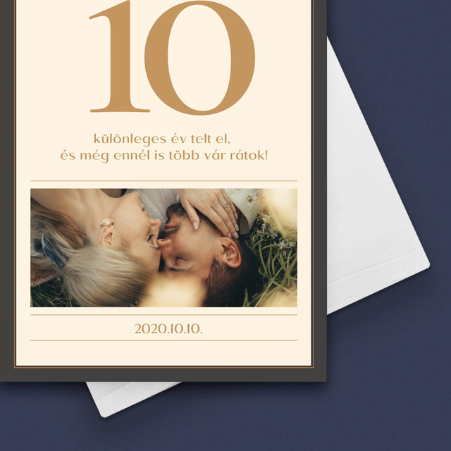 Fotó És Felirat: 10. Évforduló - Üdvözlőlap