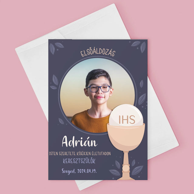 Fotó És Felirat: Elsőáldozási Ünnep - Üdvözlőlap