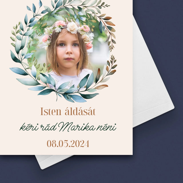 Fotó És Felirat: Első Szentáldozásod Alkalmából - Üdvözlőlap