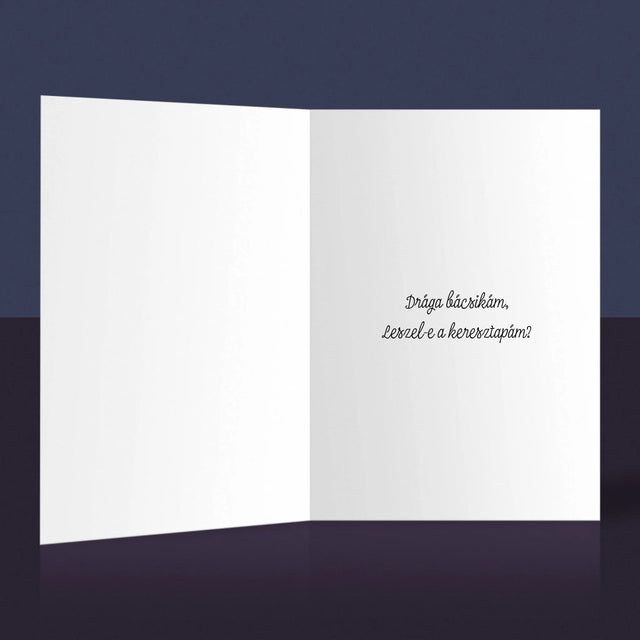 Fotókollázs: Leszel-E A Keresztapám - Üdvözlőlap