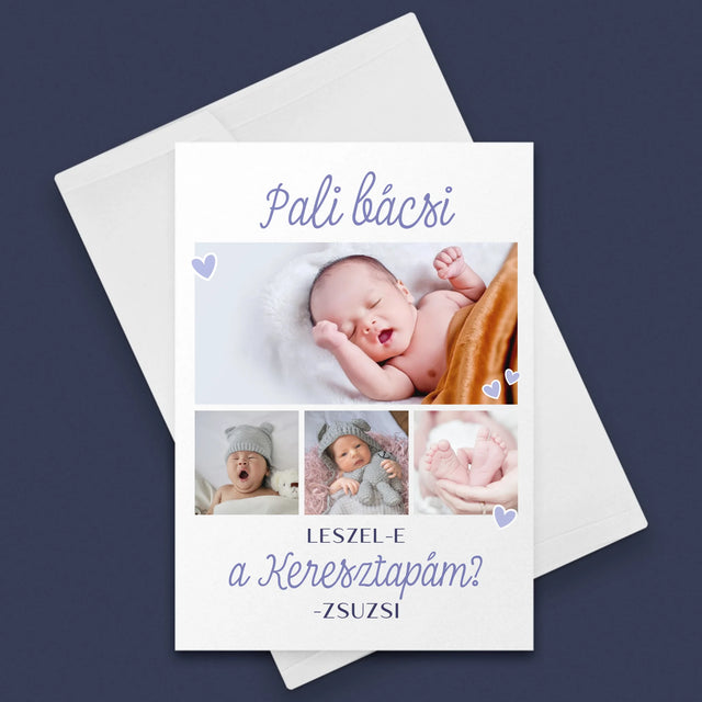 Fotókollázs: Leszel-E A Keresztapám - Üdvözlőlap