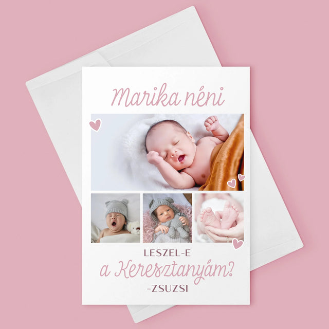 Fotókollázs: Leszel-E A Keresztanyám - Üdvözlőlap
