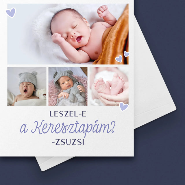 Fotókollázs: Leszel-E A Keresztapám - Üdvözlőlap
