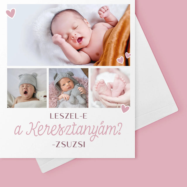 Fotókollázs: Leszel-E A Keresztanyám - Üdvözlőlap