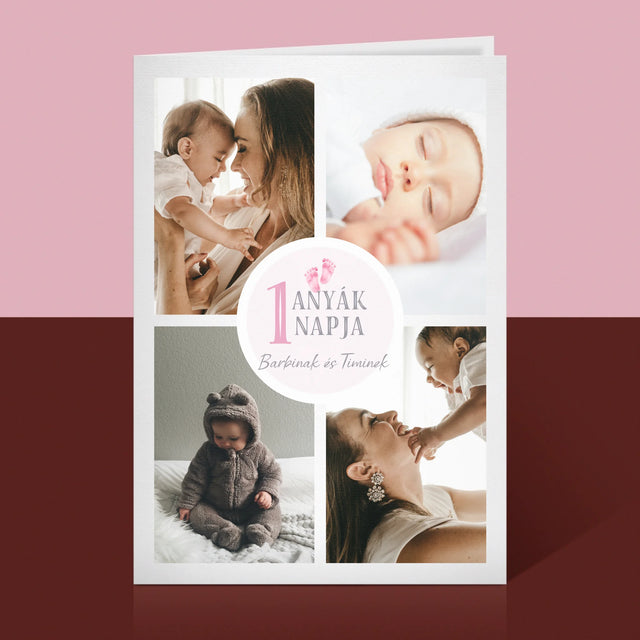 Fotókollázs: Első Anyák Napja - Üdvözlőlap