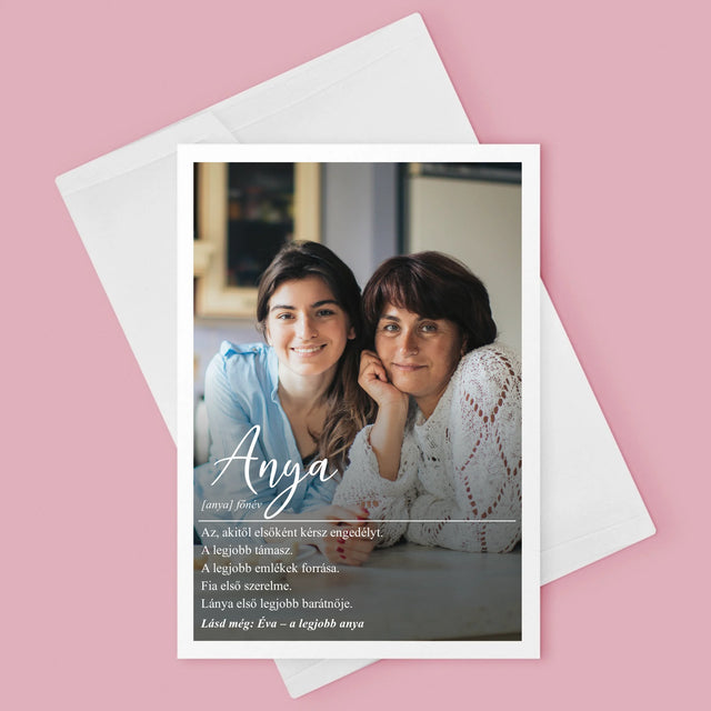 Fotó És Felirat: Anya, Fogalom - Üdvözlőlap