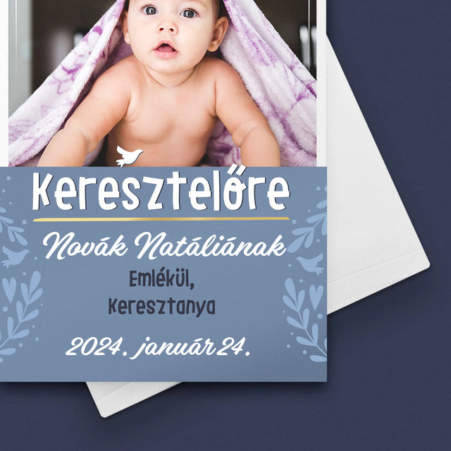 Fotó És Felirat: Keresztelőre - Üdvözlőlap