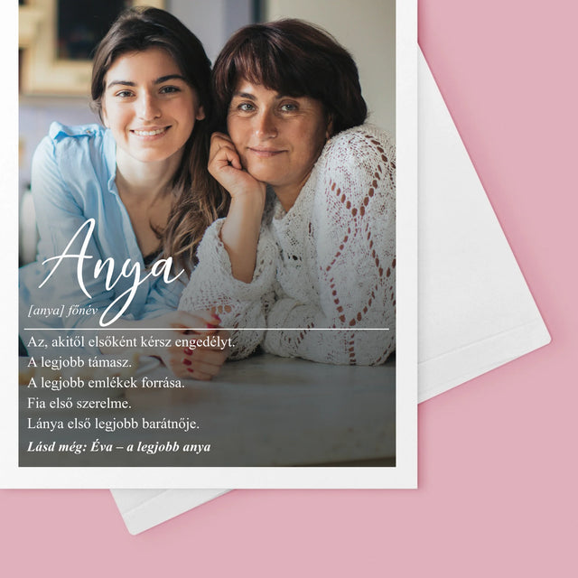 Fotó És Felirat: Anya, Fogalom - Üdvözlőlap
