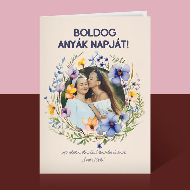 Fotó És Felirat: Sok Boldogságot Anyák Napja Alkalmából - Üdvözlőlap