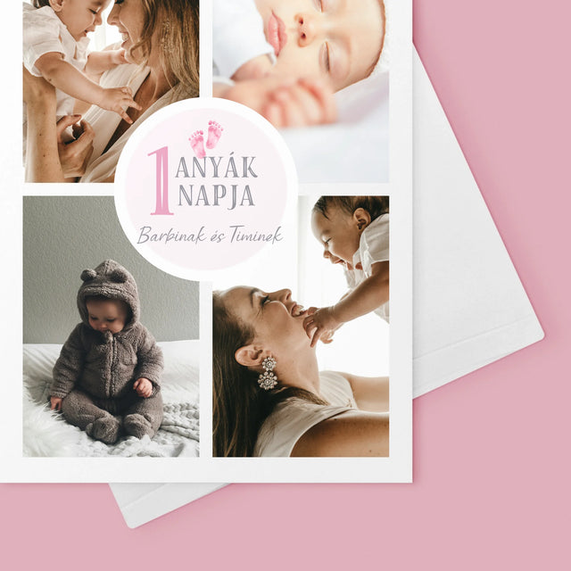 Fotókollázs: Első Anyák Napja - Üdvözlőlap