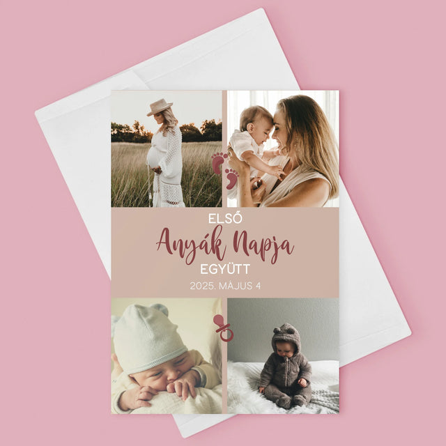 Fotókollázs: Első Anyák Napja - Üdvözlőlap