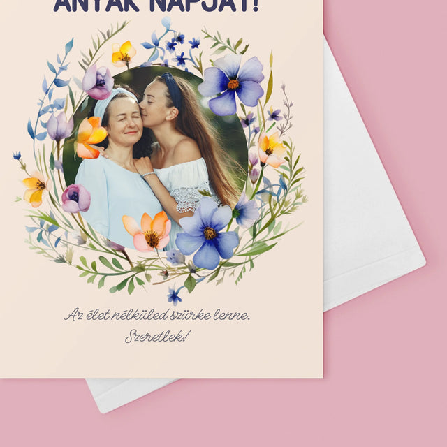 Fotó És Felirat: Sok Boldogságot Anyák Napja Alkalmából - Üdvözlőlap