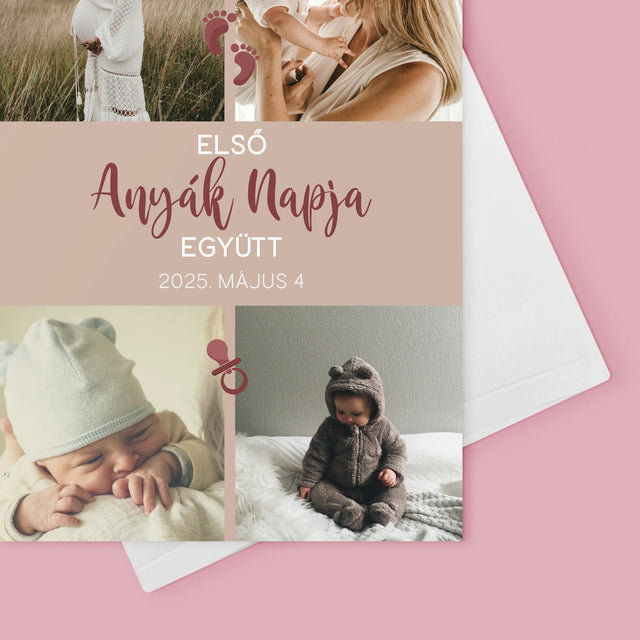 Fotókollázs: Első Anyák Napja - Üdvözlőlap