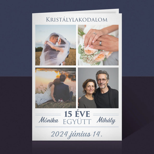 Fotókollázs: 15 Éve Együtt - Üdvözlőlap