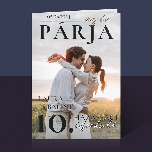 Újság Címlap: Az Év Párja - Üdvözlőlap