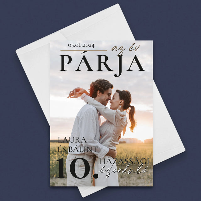 Újság Címlap: Az Év Párja - Üdvözlőlap