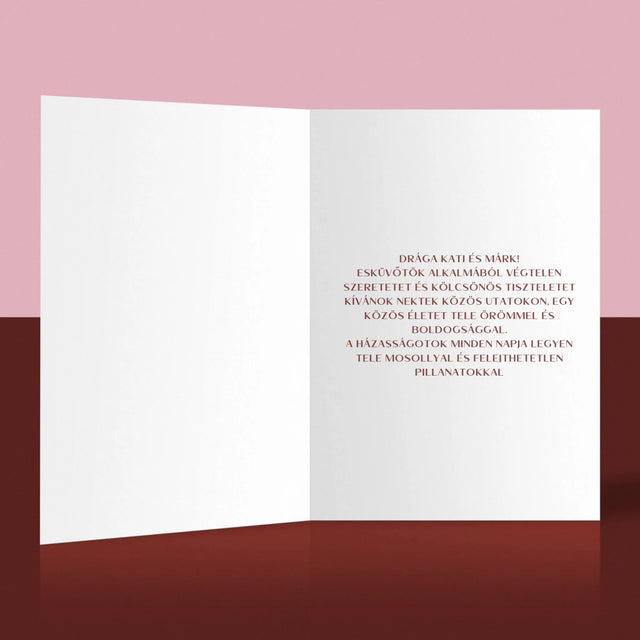 Fotókollázs: Esküvői Dátum - Üdvözlőlap