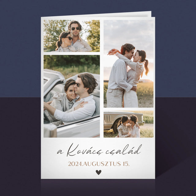 Fotókollázs: Család - Üdvözlőlap