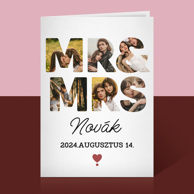 Szó Fotókból: Mr&Mrs - Üdvözlőlap