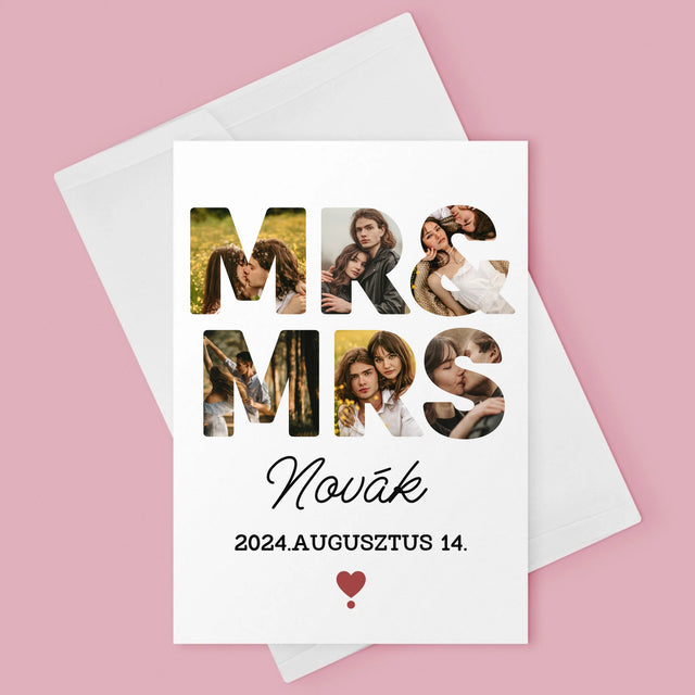 Szó Fotókból: Mr&Mrs - Üdvözlőlap