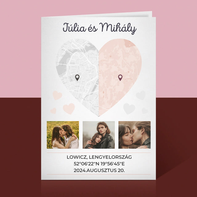 Városi Térkép: A Fél Szív - Üdvözlőlap