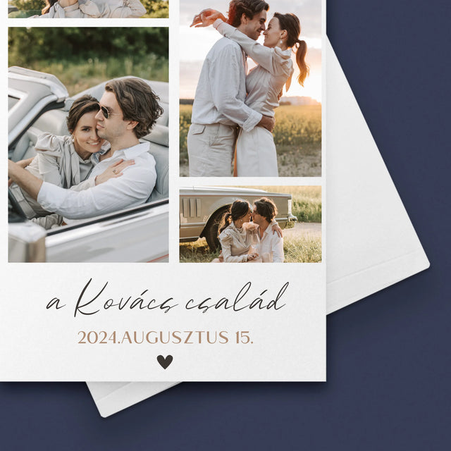 Fotókollázs: Család - Üdvözlőlap
