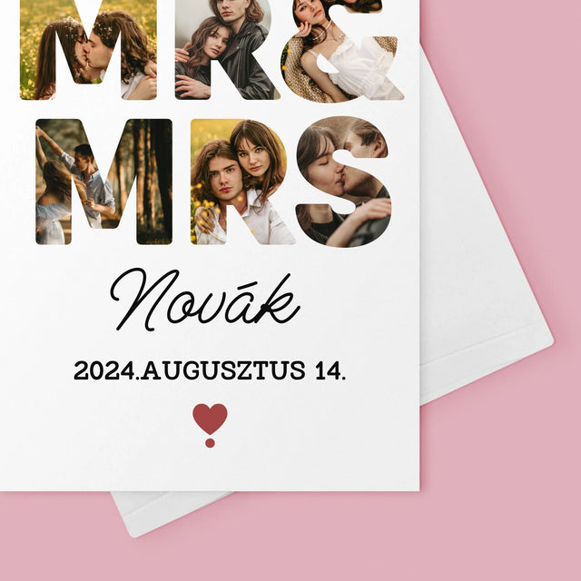 Szó Fotókból: Mr&Mrs - Üdvözlőlap
