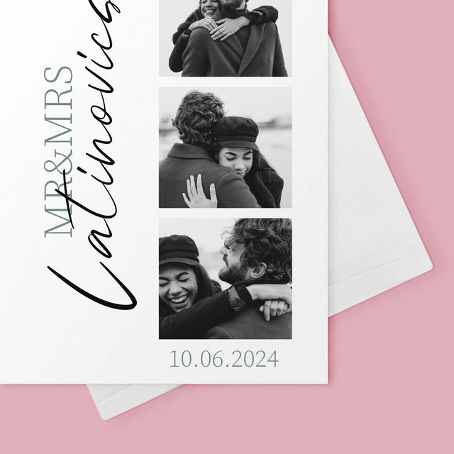 Fotókollázs: Mr&Mrs Esküvői - Üdvözlőlap