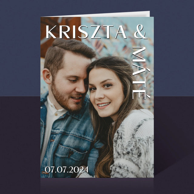 Fotó És Felirat: Keresztnevek Esküvő - Üdvözlőlap