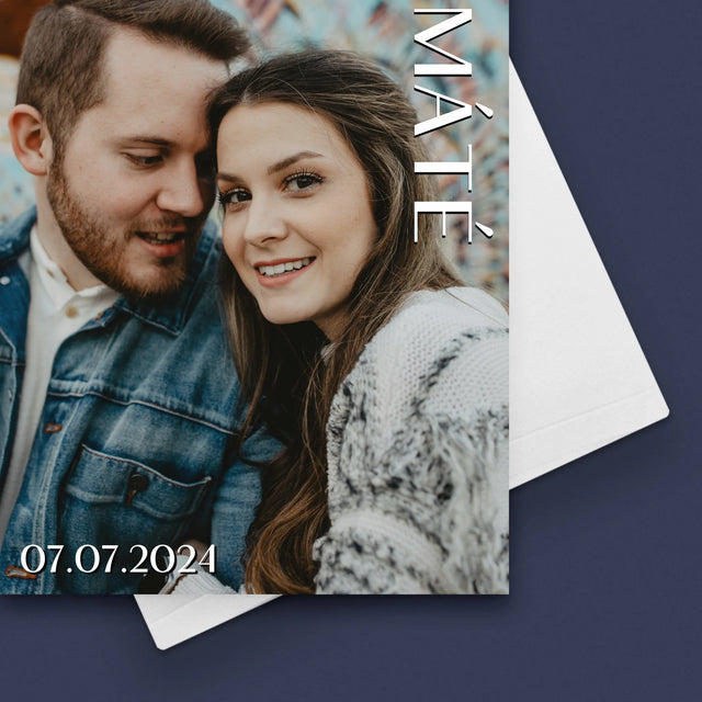 Fotó És Felirat: Keresztnevek Esküvő - Üdvözlőlap