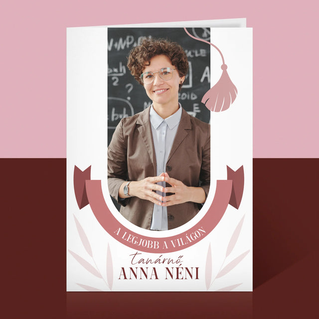 Fotó És Felirat: A Legjobb Tanárnő A Világon - Üdvözlőlap