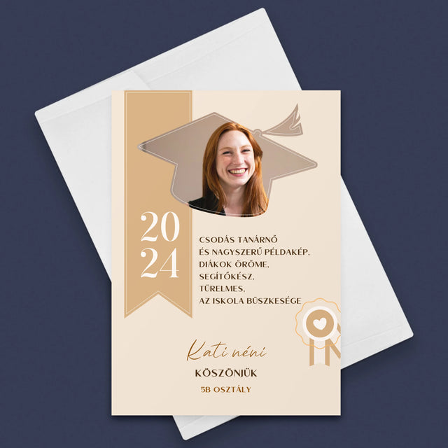 Fotó És Felirat: Oklevél Tanár Részére - Üdvözlőlap