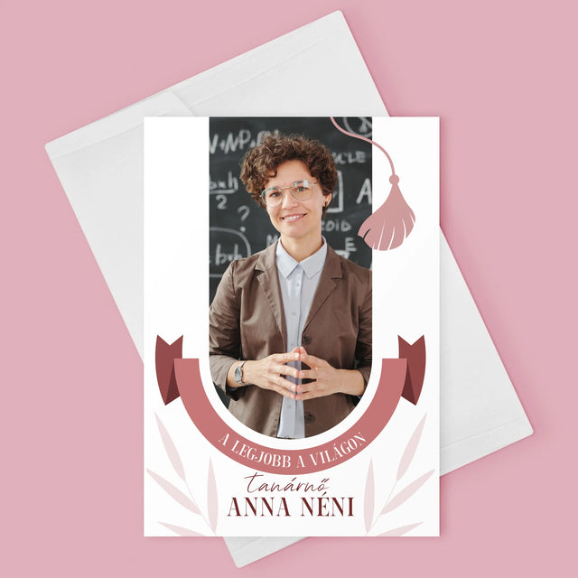 Fotó És Felirat: A Legjobb Tanárnő A Világon - Üdvözlőlap