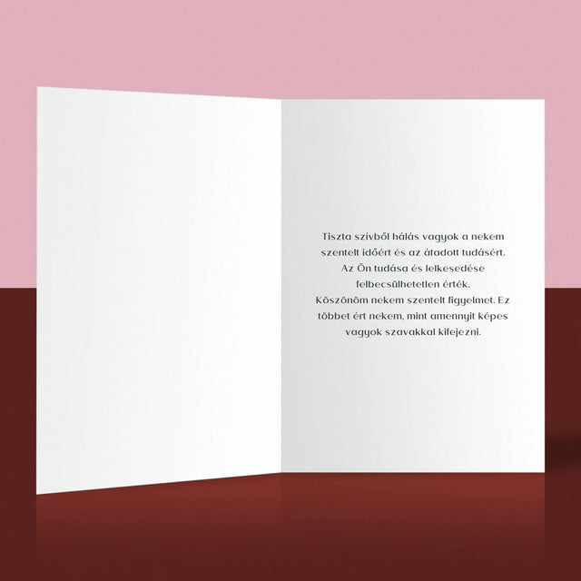 Monogram: Köszönet A Tanítónak - Üdvözlőlap