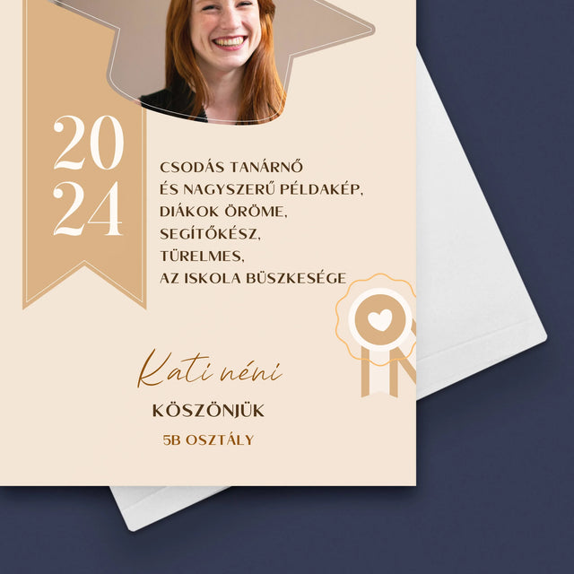 Fotó És Felirat: Oklevél Tanár Részére - Üdvözlőlap