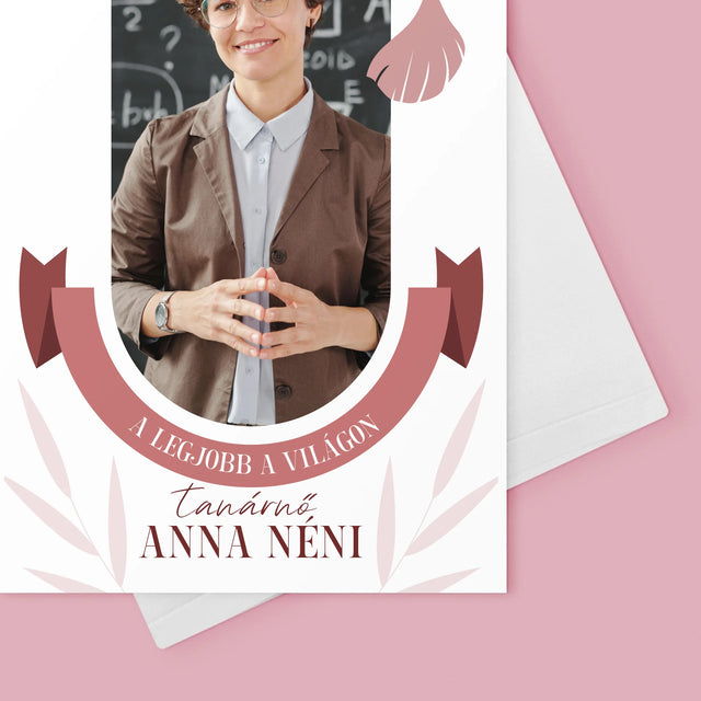 Fotó És Felirat: A Legjobb Tanárnő A Világon - Üdvözlőlap