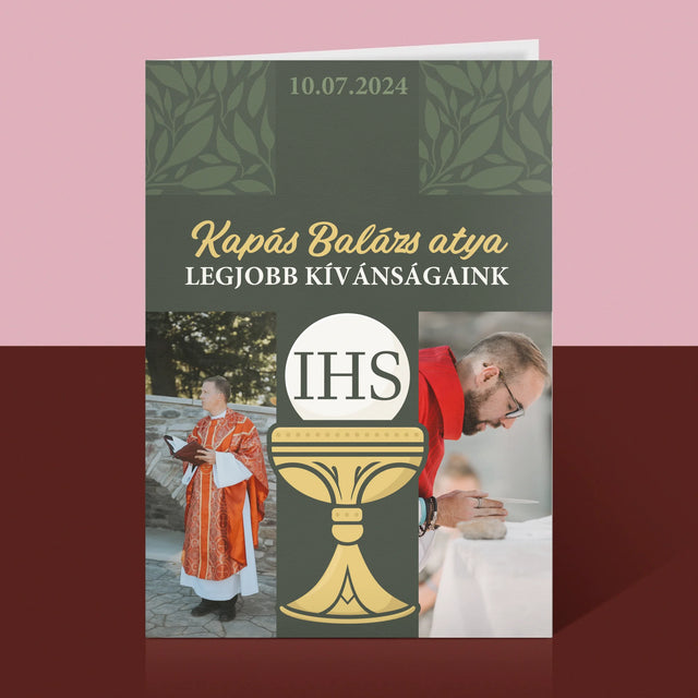 Fotókollázs: Legjobbakat Kívánjuk Kereszt - Üdvözlőlap