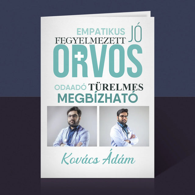Fotókollázs: Orvos Tulajdonságok - Üdvözlőlap